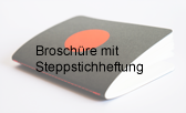 Broschüre mit Steppstichheftung